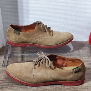 G.H. Bass and Co Oxford Dress Shoes Men's 12 Brown Suede Preppy Comfort Lace Up